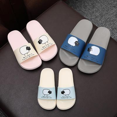 China Anti-skid Summer Non-slip Slippers For Women Men Cartoon Sheep Comfortable Beach Shoes Animal Slipper Shoes For Kids for sale