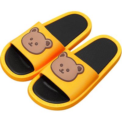 China 2021 summer women's fashion trend women's bathroom indoor slippers cute bear slides the trend for women cartoon model girls shoes for sale