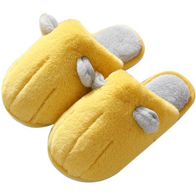 China Winter Women's Slipper Cartoon Cat's Paw Slipper Ladies Slipper Floor Home Shoes Male Cute Indoor Warm Fur Shoes for sale