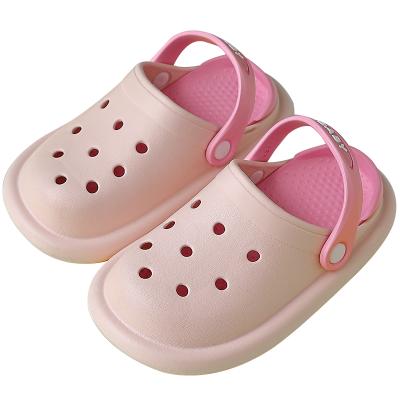 China Anti-Slip Children Garden Shoes Removable Shark Hole Summer Beach For Kids Boys Girls Soft Slip Non EVA Comfortable Slippers 2021 for sale