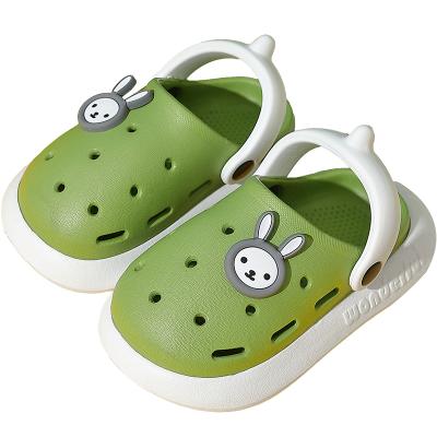 China Breathable Children's Garden Shoes Summer Children Boys Girls Cartoon Rabbit Baby Sandals Heels Flat Slippers for sale