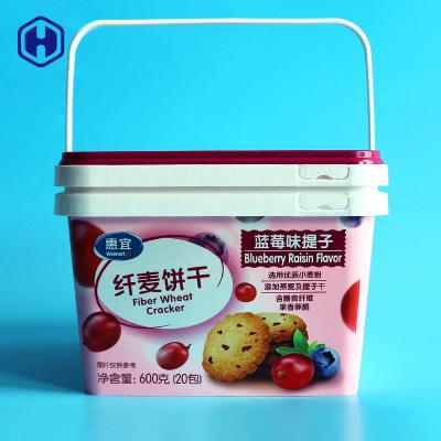 China Recyclable Square Empty Plastic Packaging PP Container Stackable IML Tubs Custom Printing Labeling Box for sale