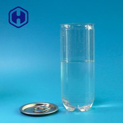 China 100% 250ml 310ml 330ml Well Sealing PET Safe Supplier 200 Drinks Empty Bulk Foil Tops Clear Custom Transparent Plastic Soda Can for sale