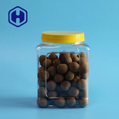 China 100% Airtight Sealing Mouth 1150ml Tall 85mm 100% Square Plastic Cookie Jar For Nuts Almonds for sale