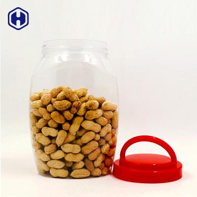 China 1800ml Big Mouth Wide Open Food Well Sealing Plastic Jar For Cookies Peanuts for sale