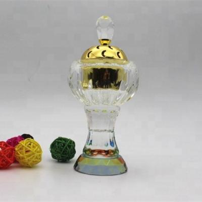 China Crystal New Design Saudi Arabian Crystal Censer with Metal Bowl for sale