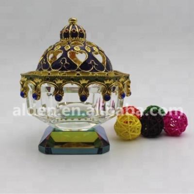 China Other Royal Decoration Crystal Candy Jar Streaked Colored Crystal Candy Jar for sale