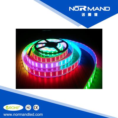 China three rows 5m DC12V 144leds/m and 12pcs TM1812 ic/meter(48pixels) led digital strip for sale