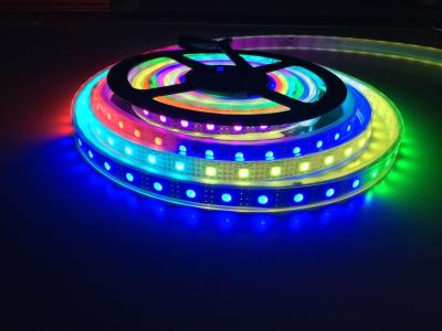 China 5V WS2813 Dual data New Ver. WS2812B 5050 RGB LED Strip 5M 300SMD IP67 Black PCB for sale