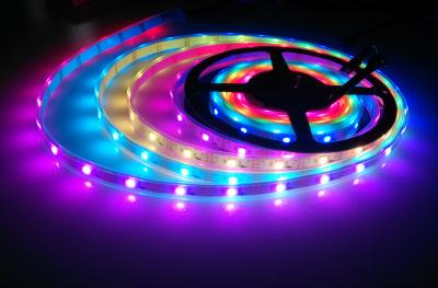 China ws2812b ws2812 RGB led strip 5m 30leds/m Black PCB IP67 addressable DC5V for sale