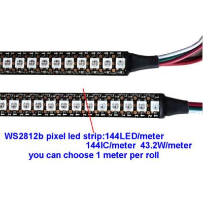 China Individually 144 leds 2811 IC 5v ws2812B addressable rgb led strip for sale