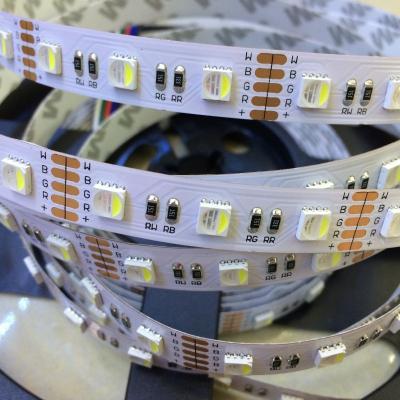 China Non-Waterproof 5050 4IN1 RGBW LED Strip Light SMD RGBWW 4 colors led String 5M/reel DC12V/24V for sale