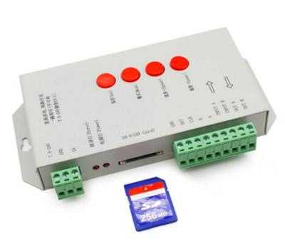 China T1000S SD Card WS2801 WS2811 WS2812B LPD6803 LED 2048 Pixels Controller DC5~24V T-1000S RGB Controller for sale