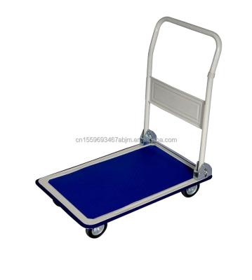 China 150 Kg 300kg Capacity Folding Platform Steel Hand Truck Platform Cargo Handling Platform Car Industrial Steel Moving Trolley for sale