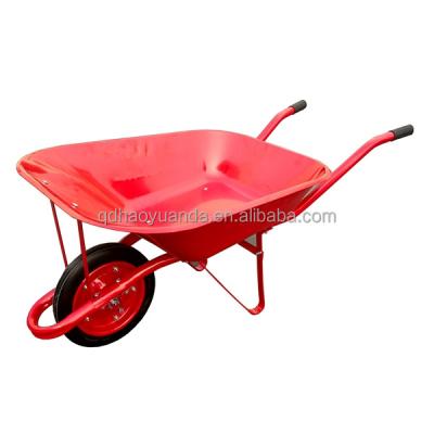 China CHINA cheap price metal wheelbarrow with wheel construction wheelbarrow 150kg load capacity 65L wheelbarrow solid instruction garden farm for sale