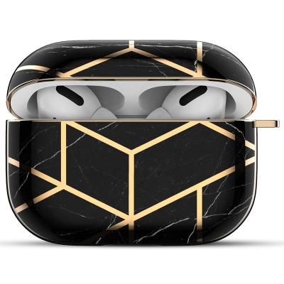 China For Earbuds Factory Directly Sell Premium Quality Designs Luxury Black Marble Case For AirPods Pro 3 Cases Covers Luxury for sale