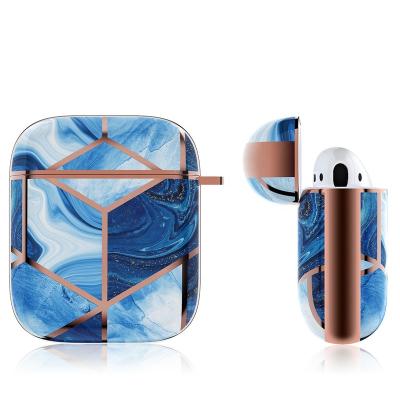 China For Earphone For Air Pods Case Luxury Gold Plated Marble PC Earphone Hard Cases For AirPods Case Bulk - Stock Ready for sale