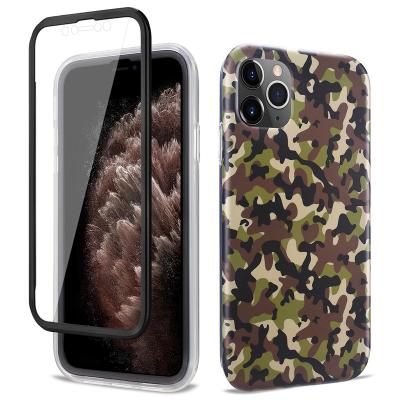 China Anti-fall For iPhone 11 Luxury TPU+PC Cover Camouflage Pattern Phone Case For iPhone 11 12 pro Max Back Covers for sale