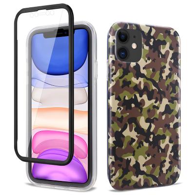 China Factory Supply Wholesale Anti-fall PC+TPU Camouflage Mobile Phone Shockproof Hard Bumper Case For iPhone 11 Shockproof Case for sale