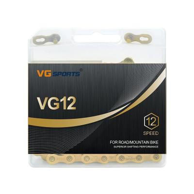 China VG Sports 12 24 36 Speed ​​Titanium Gold Bicycle Chain For MTB Mountain Road Bike Chains 1/2