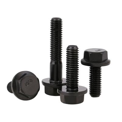 China Alloy Steel Customized DIN 6921 Black Galvanized Carbon Steel Half Thread Flange Hex Bolts Customized for sale