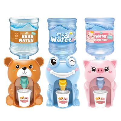 China Cartoon Beverage Water Dispenser Toy Kitchen Play House Toys Baby Drinking Water Hand Press Water Bottle Dispenser D159865 for sale