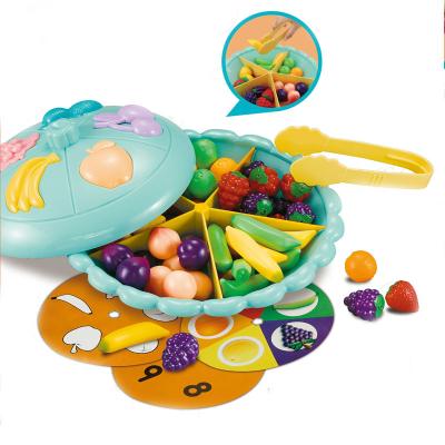 China Plastic Kids Cutting Mini Fruit Dish Plastic Kids Pretend To Play Kitchen Toys for sale