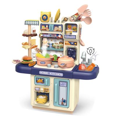 China Plastic Kids Kitchen Set Toy Pretend Play Cooking Game Spray Kids Kitchen Toy for sale