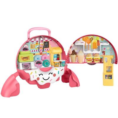 China Plastic Donuts Backpack Sweet Shop Lovely Kitchen Role Pretend Play Toys for sale