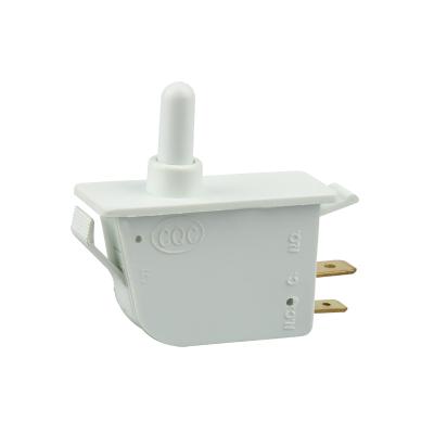 China 2 Pins Momentary Lamp Switch 2 Pins Wardrobe Push Button Refrigerator Lamp Sharp Upper Horizontal Switch For Home Appliance 1A 250VAC for sale