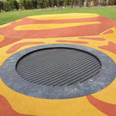 China New Design Protective Outdoor Playground Net Outdoor Inground Round Garden Trampoline Without Trampoline for sale