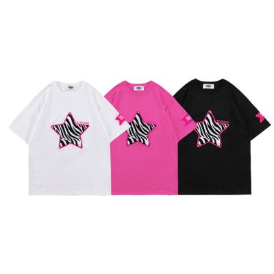 China Custom Wholesale White 100% Cotton Sport T-shirt Zebra Pattern Factory QUICK DRY T-Shirt For Man for sale