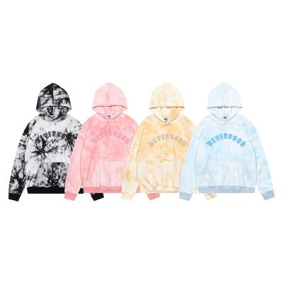 China Custom Organic Cotton Anti-Wrinkle Hoodies Grown Hooded Long Sleeve Tie Dye Sweater Hoodie Men Women Unisex for sale