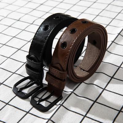 China Custom High Quality 3 Cm ALLOY Vintage Designers Pin Buckle Pu Leather Men's Casual Belt for sale