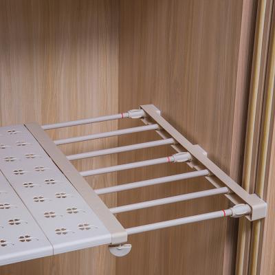 China Kitchen Wall Mounted Adjustable Wardrobe Rack Viable Storage Rack To Save Space Decorative Wardrobe Rack Cabinet Bracket for sale