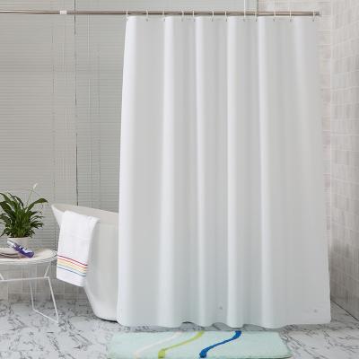 China Factory Supply OEM Factory Supply Solid Color Professional Polyester Fabric Textile Waterproof 100% Waterproof Shower Curtain for sale