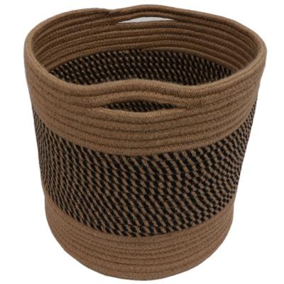 China Viable Multifunctional Portable Jute Woven Plant Basket For Household Storage Decoration for sale