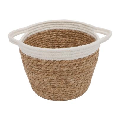 China Environmental protection large size and style wash water grass cloth sustainable natural material customizable basket for sale