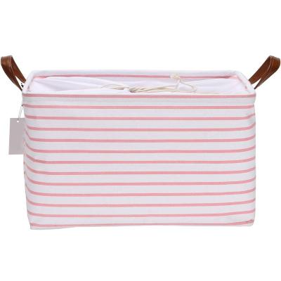 China Durable Hot Selling Clothes Storage Home Polyester Canvas Foldable Laundry Basket for sale