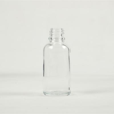 China Factory Wholesale Price Cosmetic Transparent Packaging Essential Oil Glass Bottle 30ml for sale