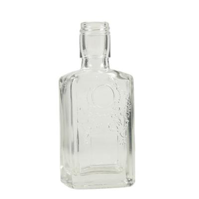 China Wholesale Cheap Beverage Price Custom Packaging 60ml Transparent Molded Glass Wine Bottle for sale