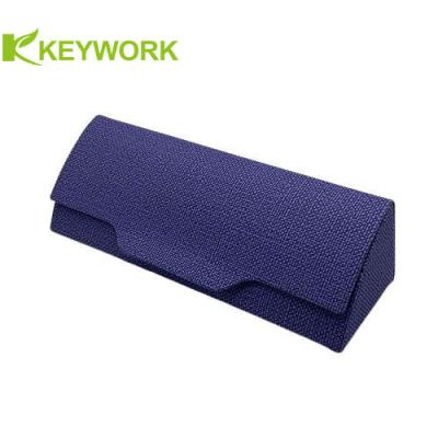 China Purple Lycra Portable Eyeglass Case Irregular Embossed Printing for sale