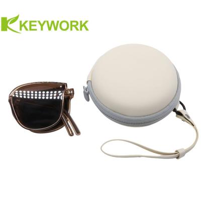 China Big Round Portable Sport Skin-Friendly EVA Eyewear Case Female Sunglasses Case Factory for sale