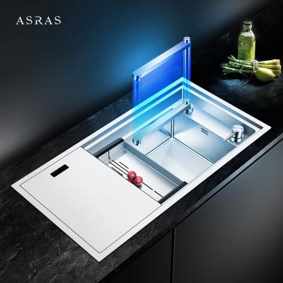 China Asras SUS304 kitchen tap faucet telescopic separated hot/cold mixer single handled 3061 for sale