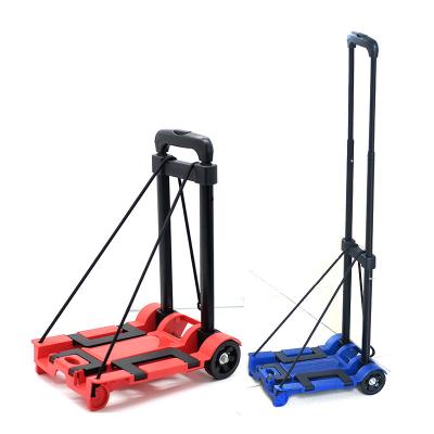 China Push Folding Heavy Duty Hand Truck For Mobile Home And Office Hand Use Plastic Trolley for sale