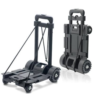 China Universal Lightweight Folding Hand Trolley Convenient Plastic Folding Trolley With 4 Wheels for sale