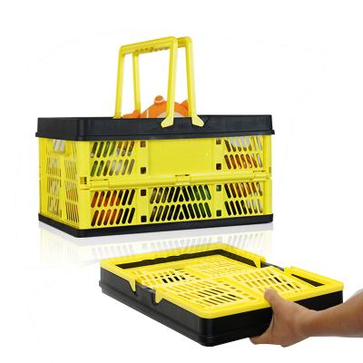 China Portable Plastic Folding Basket Mini Wholesale Picnic Basket Viable Hot Sale Storage Basket Food Basket for sale