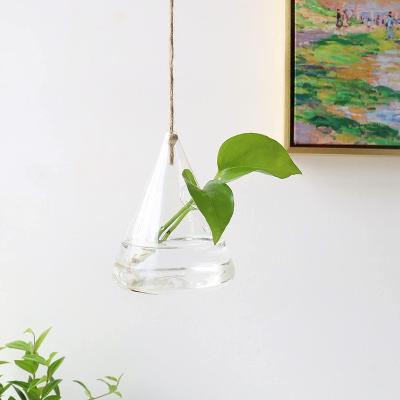 China Decoration Modern Wall Hanging Desktop Glass Vase for Home Decor Table Top Plant Breeding Aquatic Station for sale