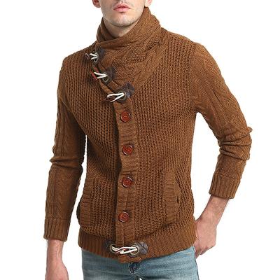 China QUICK DRY Mens Sweater Winter Warm Chunky Knit Casual V-Neckline Long Sleeve Knitted Cardigan Sweater For Men Custom for sale