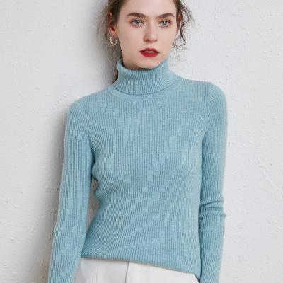 China Short Lapel New Sweater Sweater Anti-Wrinkle High Neck Thin Drawstring Thick Wool Sweater Knit Base Shirt for sale